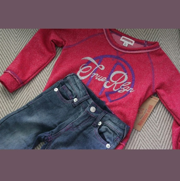 True Religion Fuschia 2 piece outfit - Picture 4 of 5